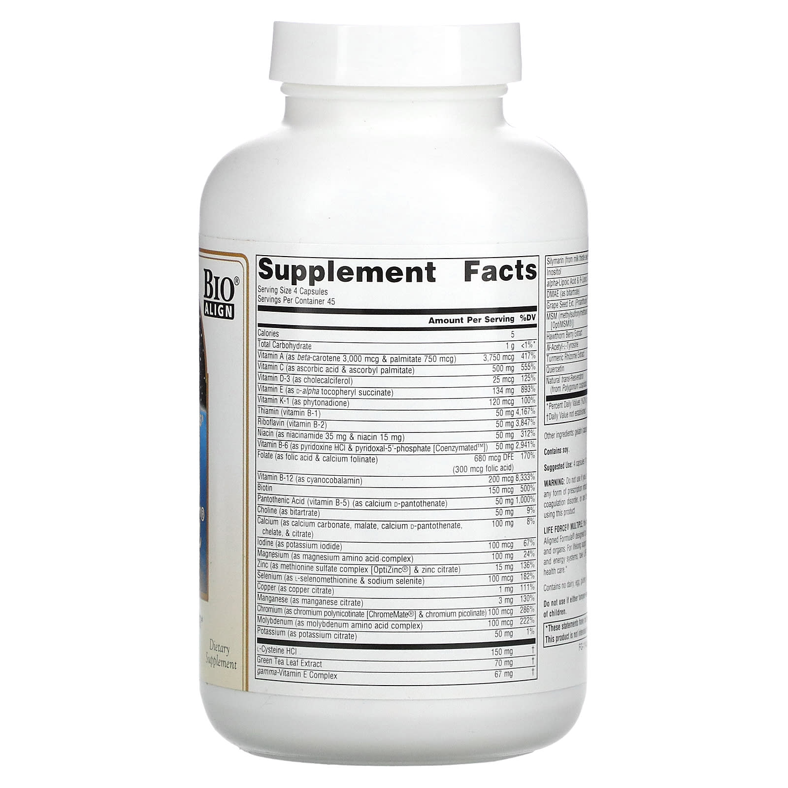Source Naturals, Life Force Multiple, No Iron, 180 Capsules UPC 021078014928 | Hilife Vitamins