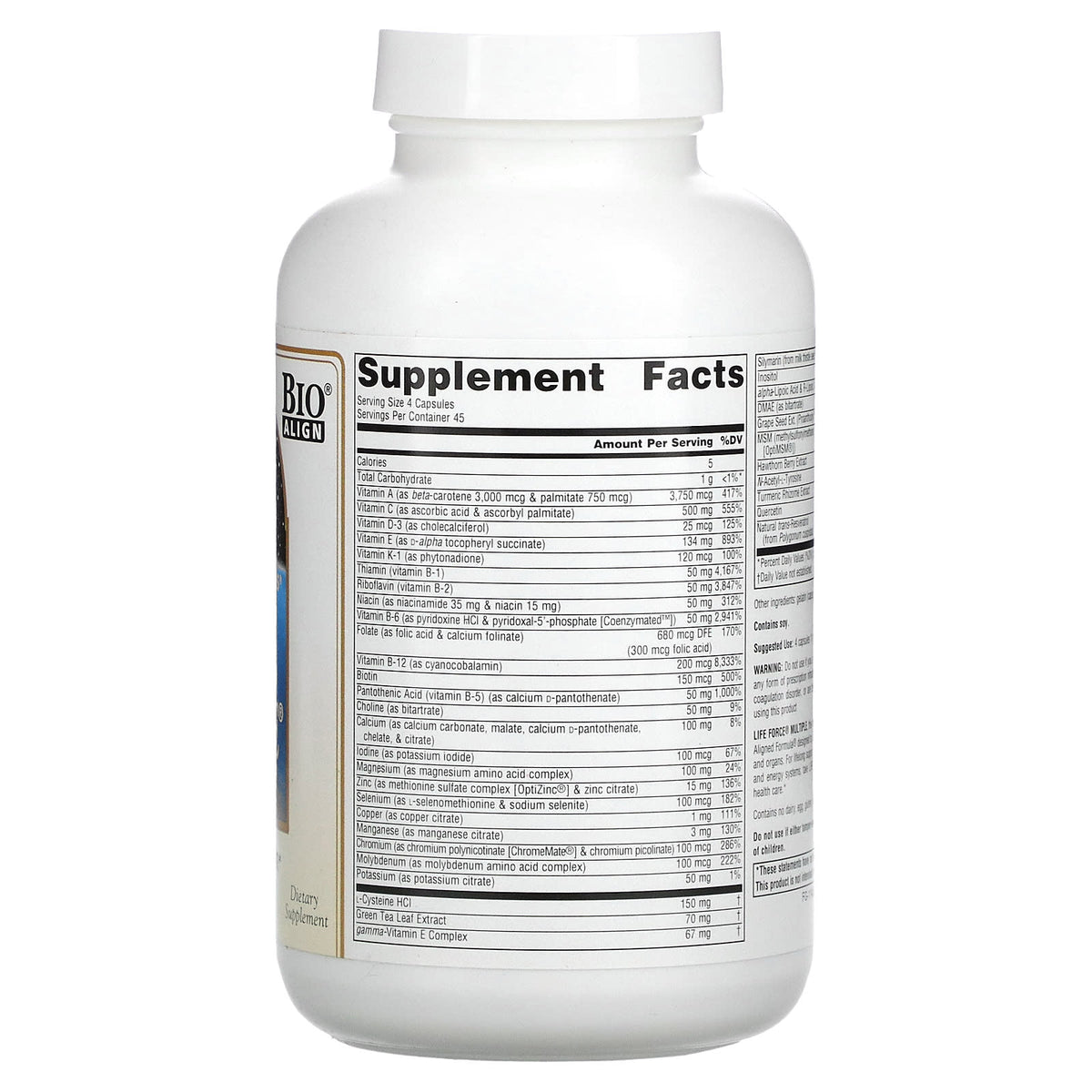 Source Naturals, Life Force Multiple, No Iron, 180 Capsules UPC 021078014928 | Hilife Vitamins