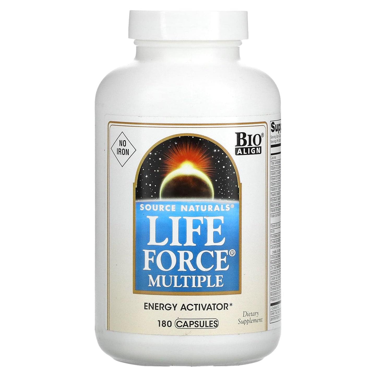 Source Naturals, Life Force Multiple, No Iron, 180 Capsules UPC 021078014928 | Hilife Vitamins