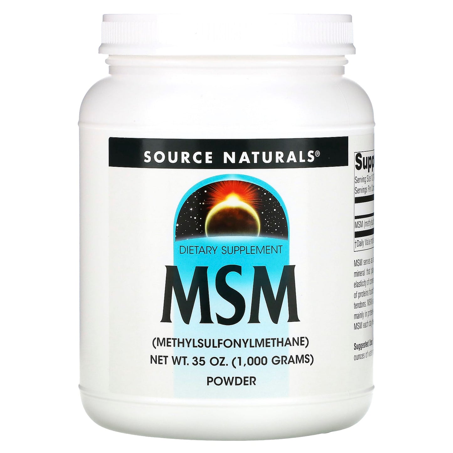 Source Naturals, MSM, 35 Oz gm UPC 021078014973 | Hilife Vitamins