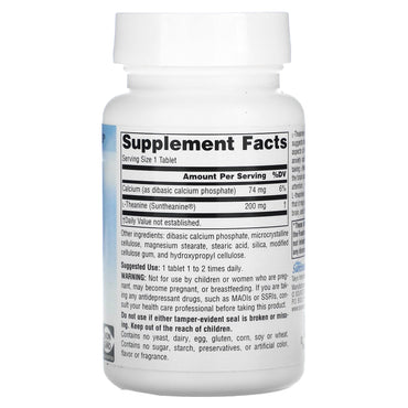 Source Naturals, Serene Science® L-Theanine 200 mg, 60 Tablets UPC 021078014997 | Hilife Vitamins