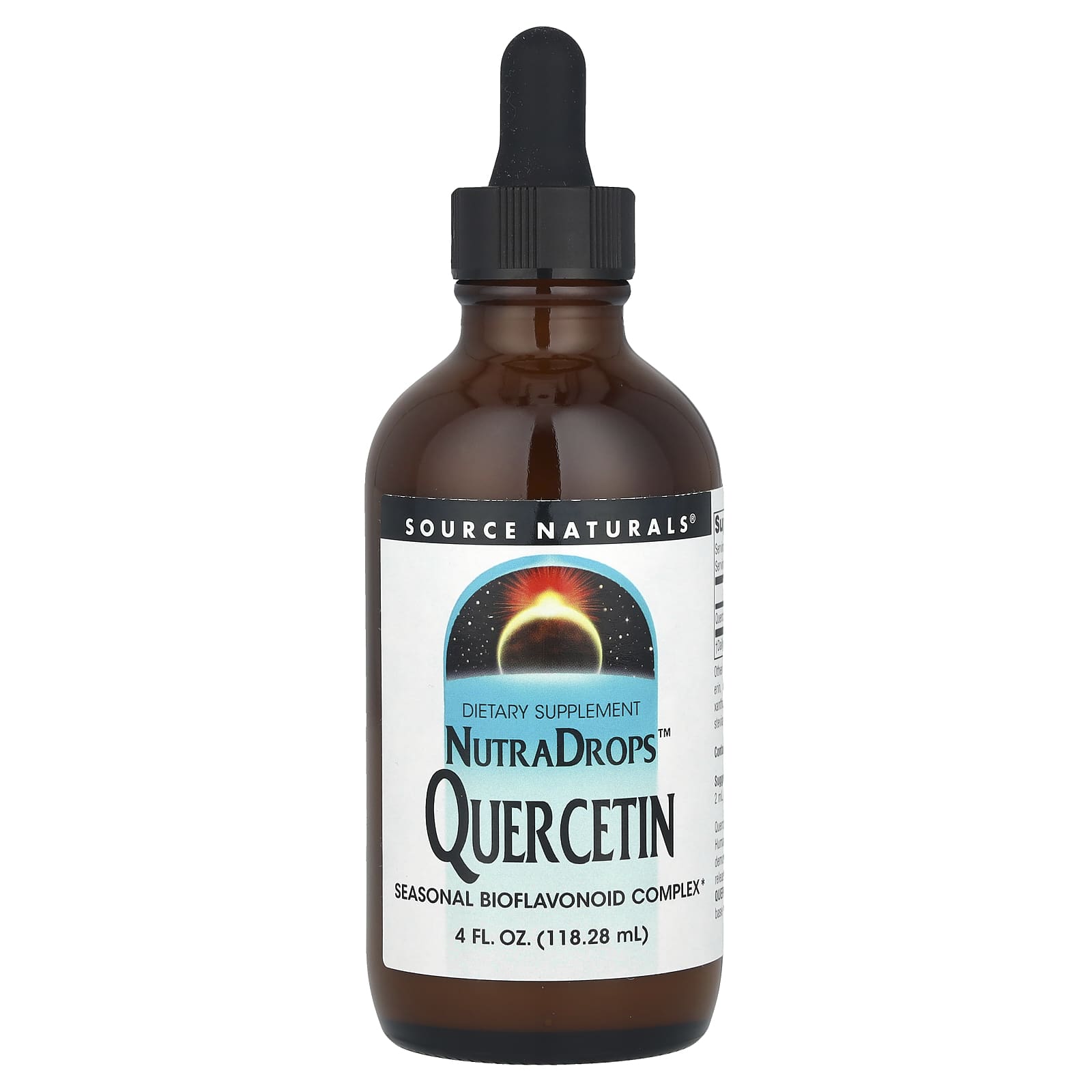 Source Naturals, NutraDrops™ Quercetin, 134 mg, 4 fl oz (118.28 ml) UPC 021078015239 | Hilife Vitamins