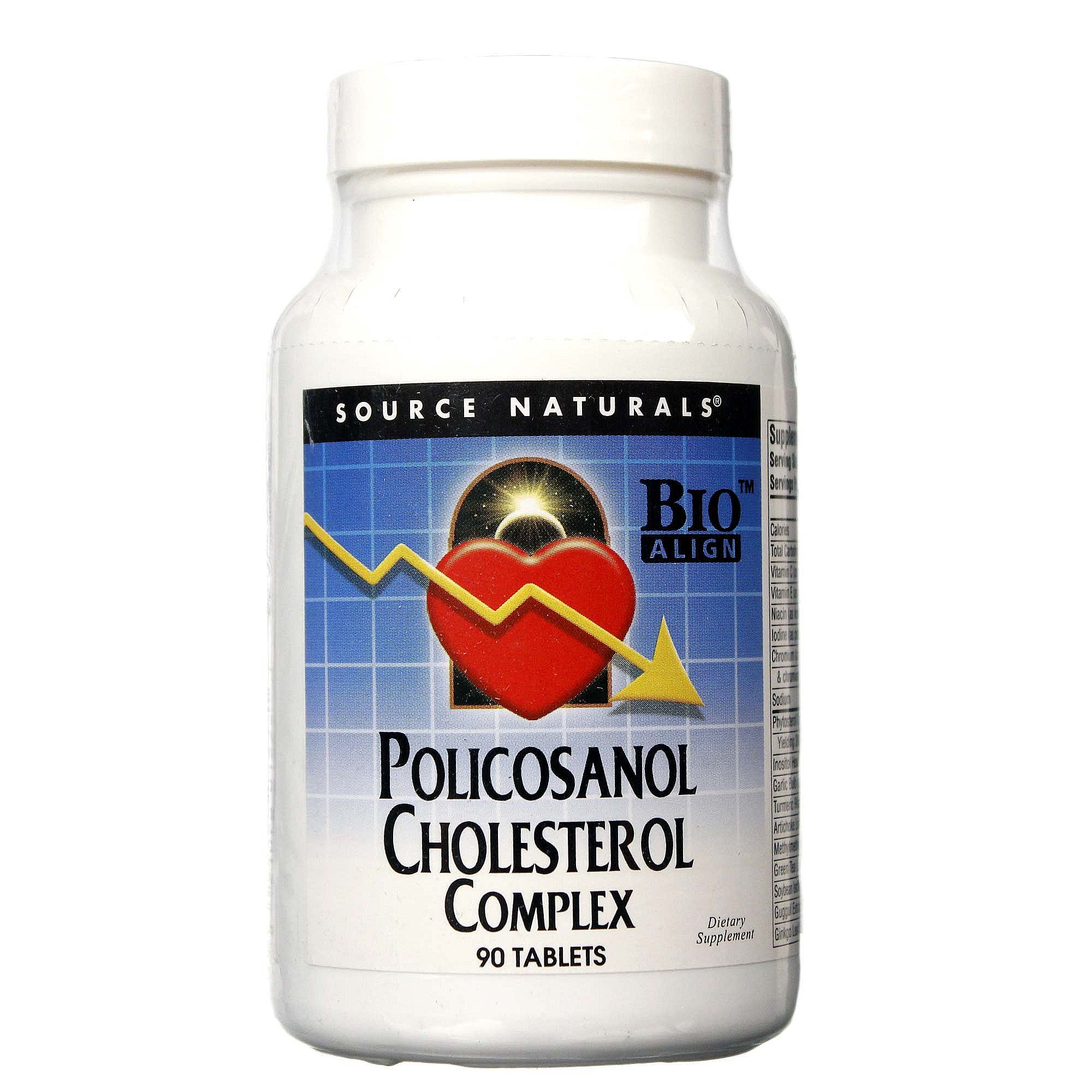 Source Naturals, Policosanol Cholesterol Complex, 90 Tablets UPC 021078015321 | Hilife Vitamins