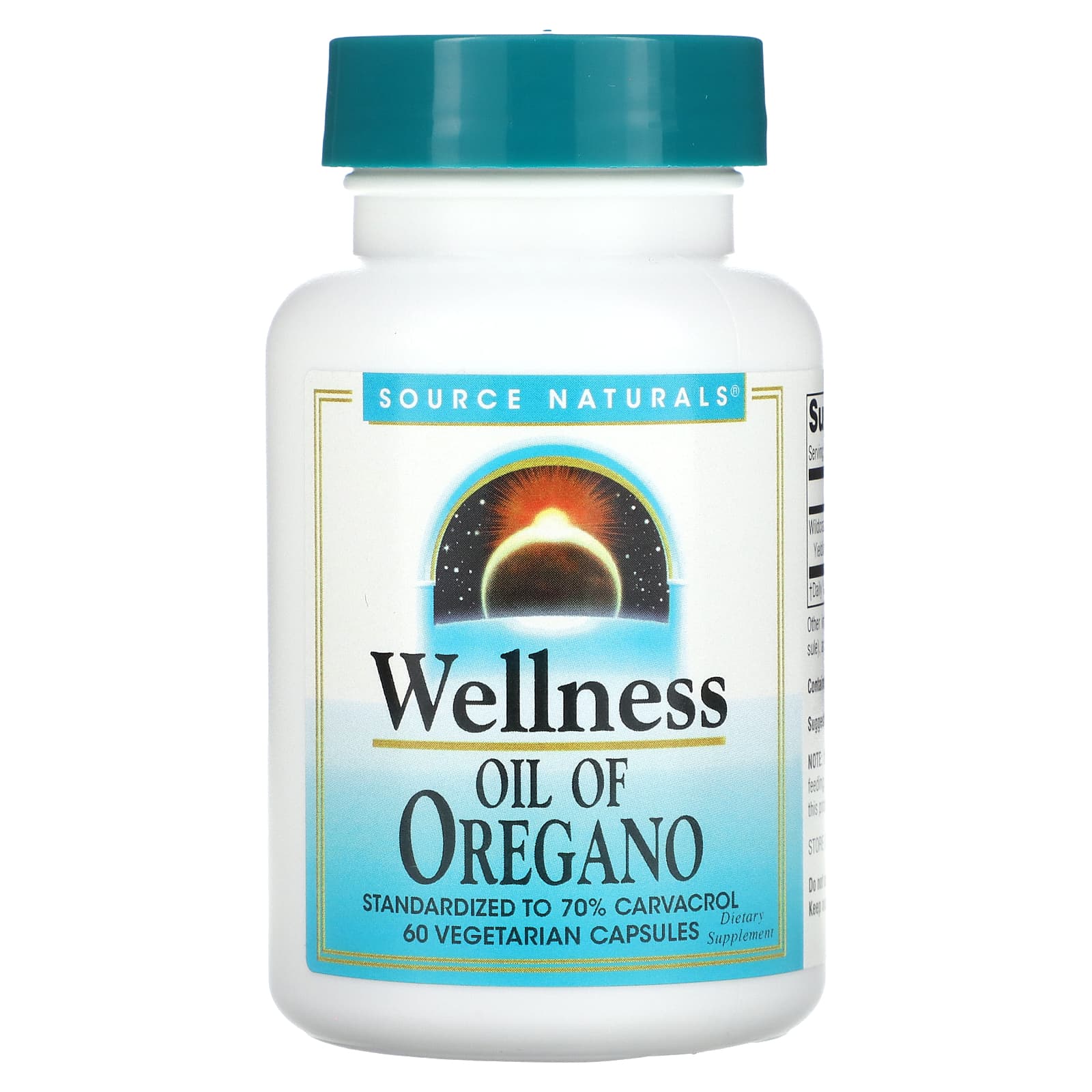Source Naturals, Wellness, Oil of Oregano, 60 Vegetarian Capsules UPC 021078015390 | Hilife Vitamins
