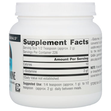 Source Naturals, L-Glutamine, 16 Oz lb UPC 021078015482 | Hilife Vitamins