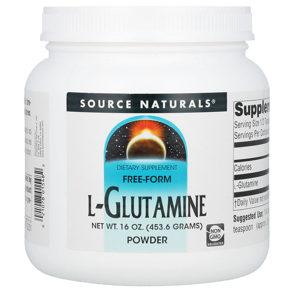 Source Naturals, L-Glutamine, 16 Oz lb - 021078015482 | Hilife Vitamins