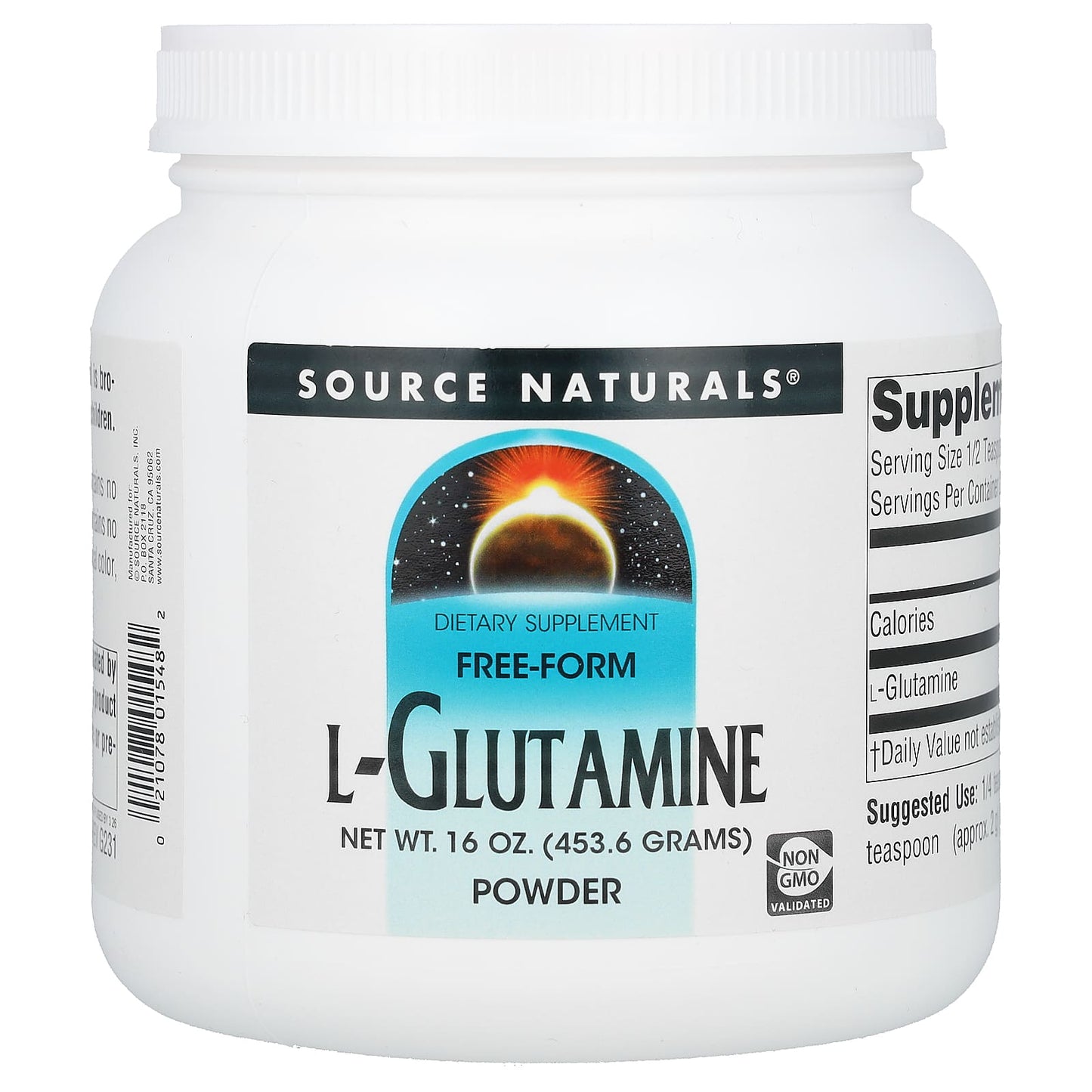 Source Naturals, L-Glutamine, 16 Oz lb UPC 021078015482 | HiLife Vitamins