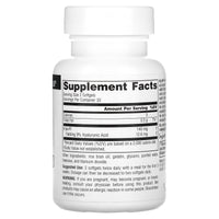 Source Naturals, Hyaluronic Acid, Injuv ® 70 mg, 60 Softgels UPC 021078015505 | HiLife Vitamins