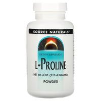 Source Naturals, L-Proline, 4 Oz Tablets UPC 021078015512 | Hilife Vitamins