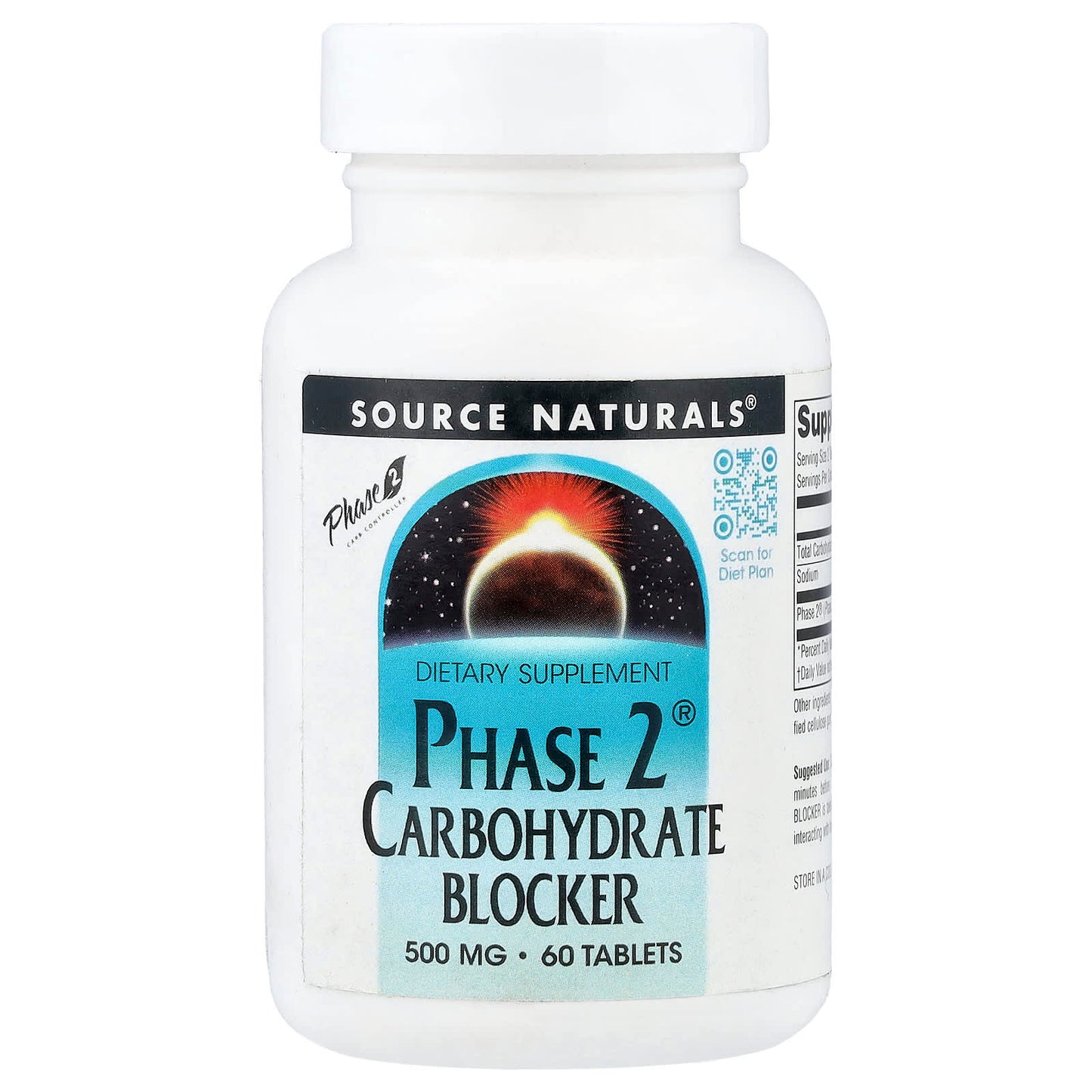 Source Naturals, Phase 2® Carbohydrate Blocker, 500 mg, 60 Tablets UPC 021078015604 | Hilife Vitamins