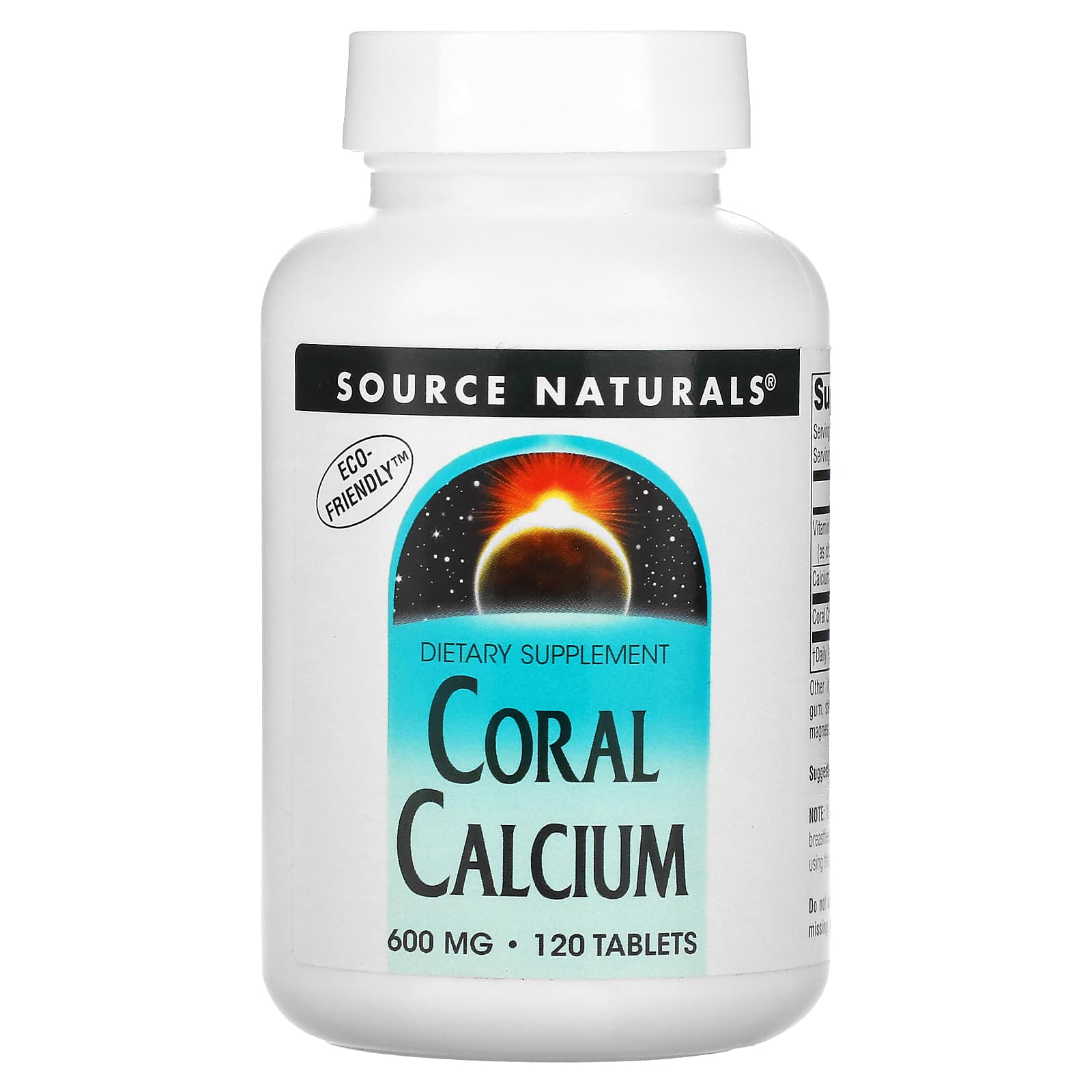 Source Naturals, Coral Calcium 600 mg, 120 Tablets UPC 021078015635 | HiLife Vitamins