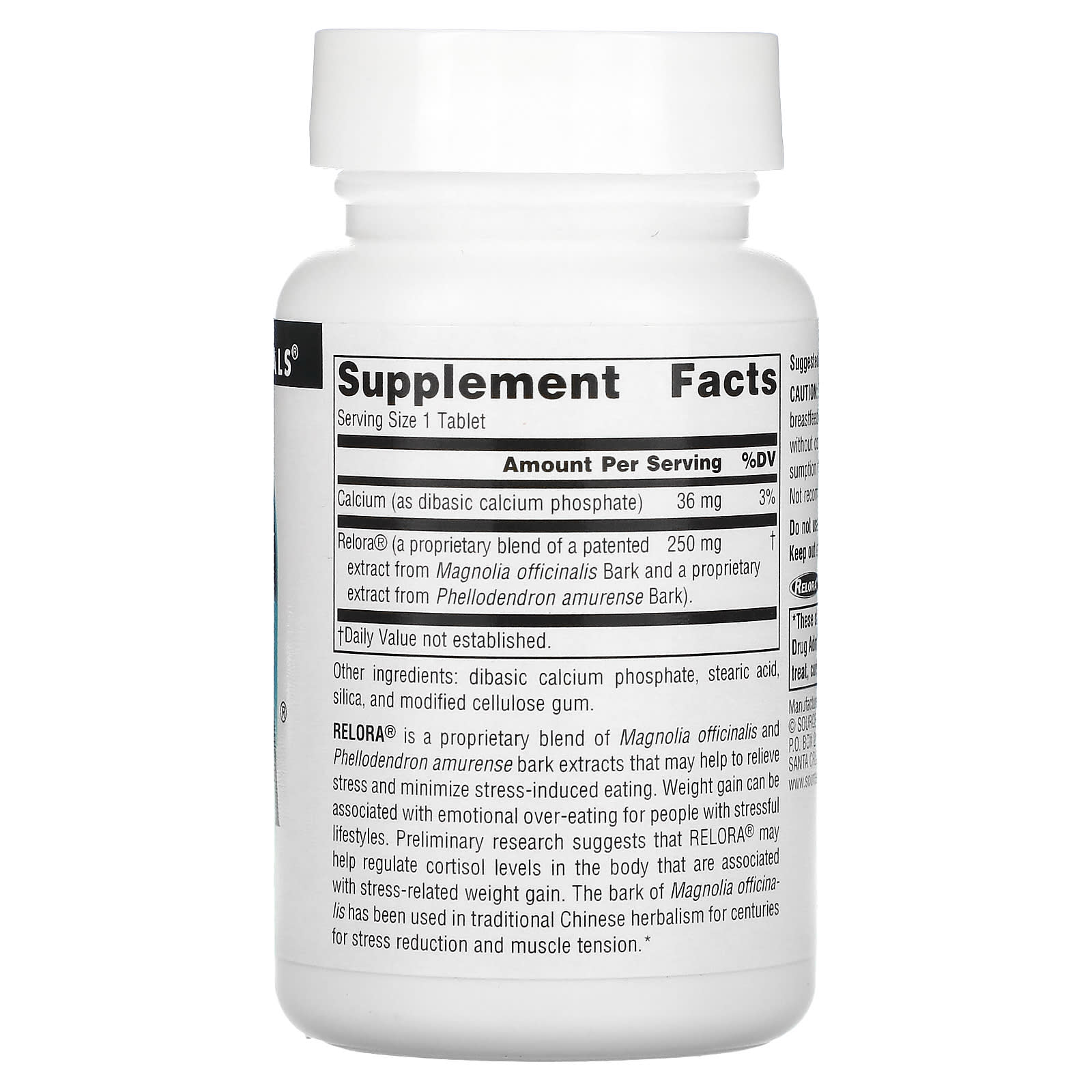 Source Naturals, Relora® 250 mg, 90 Tablets UPC 021078015697 | Hilife Vitamins
