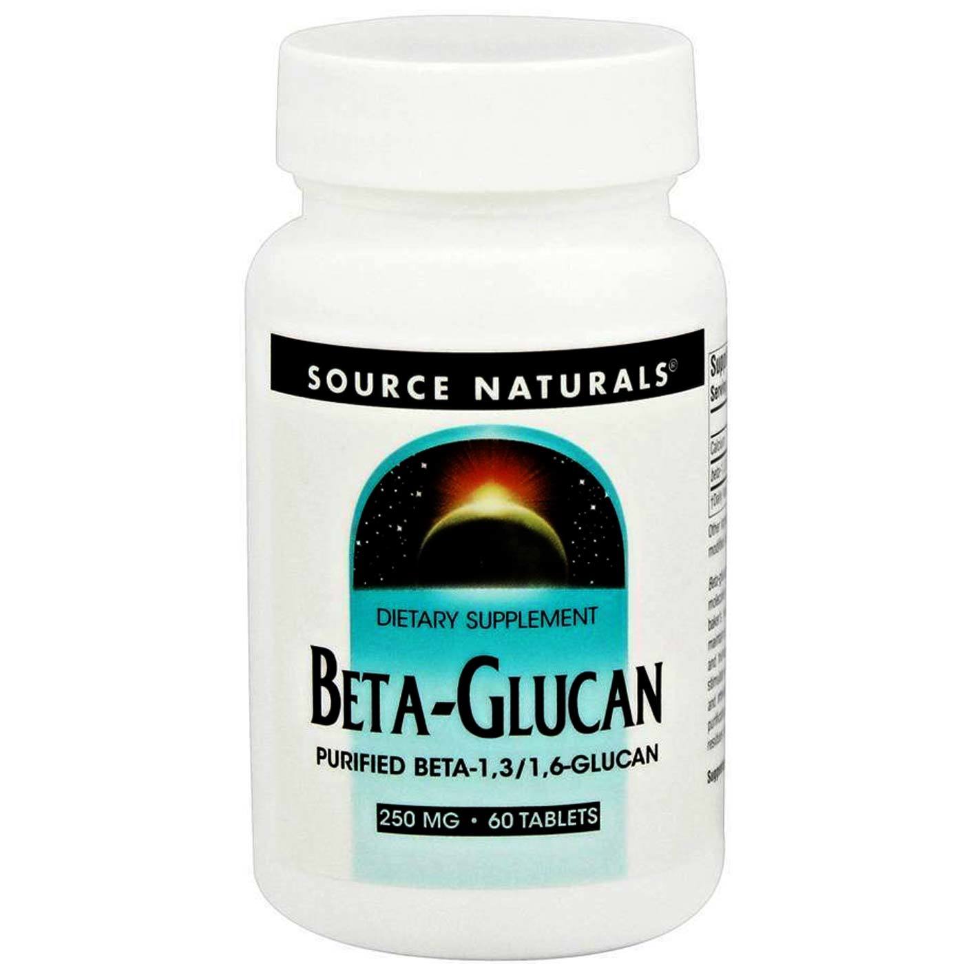 Source Naturals, Beta-Glucan 250 mg, 60 Tablets UPC 021078015758 | Hilife Vitamins