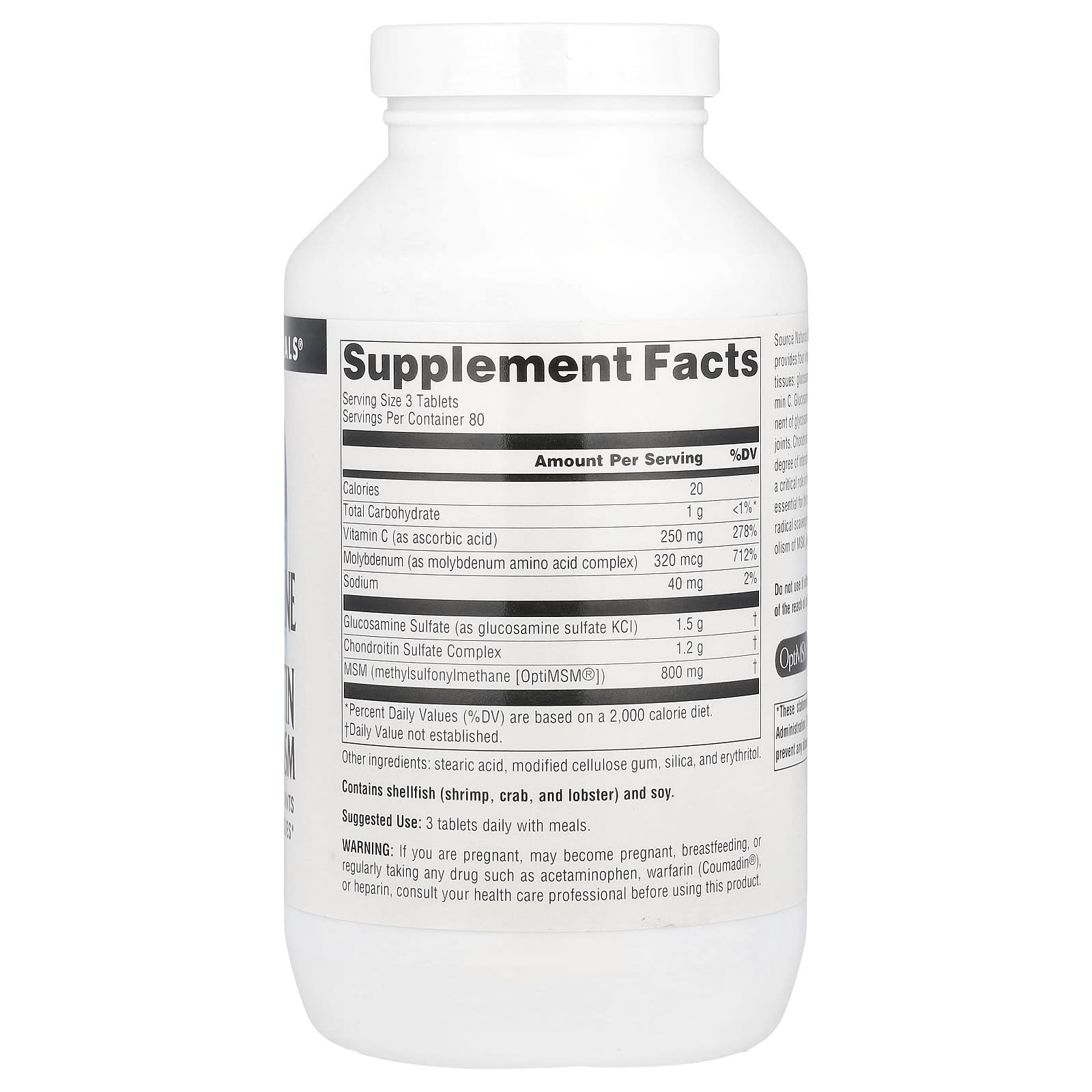 Source Naturals, Glucosamine Chondroitin Complex With MSM, 240 Tablets UPC 021078015765 | Hilife Vitamins