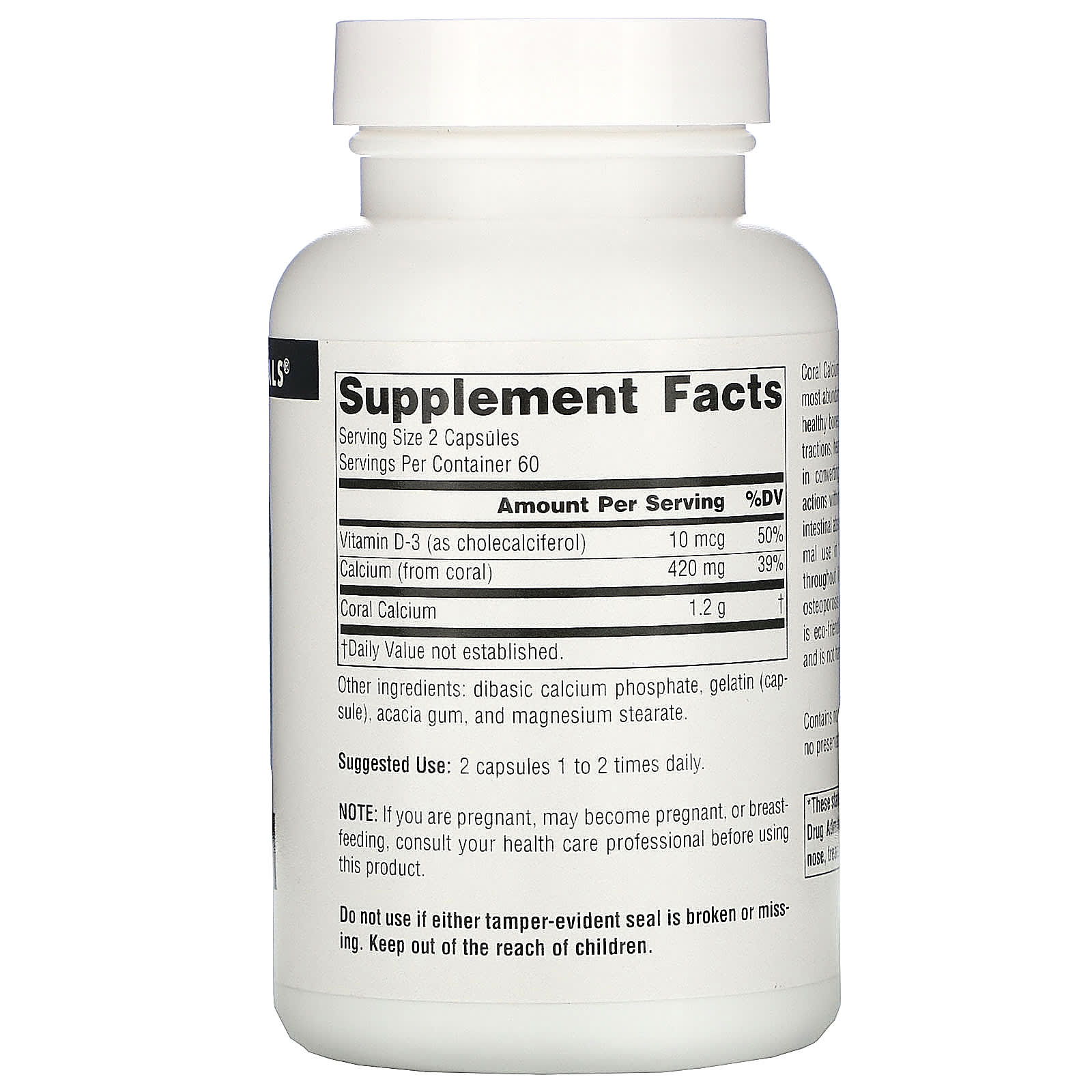 Source Naturals, Coral Calcium 600 mg, 120 Capsules UPC 021078015857 | HiLife Vitamins