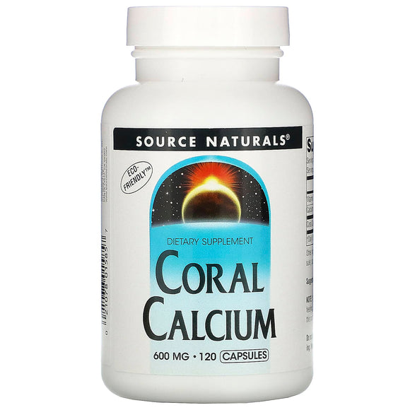 Source Naturals, Coral Calcium 600 mg, 120 Capsules - 021078015857 | Hilife Vitamins