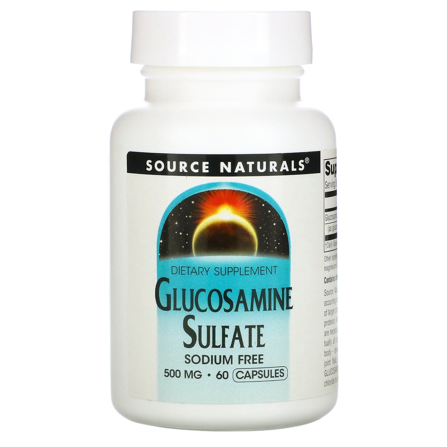 Source Naturals, Glucosamine Sulfate 500 mg, 60 Capsules UPC 021078015901 | Hilife Vitamins