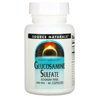 Source Naturals, Glucosamine Sulfate 500 mg, 60 Capsules UPC 021078015901 | Hilife Vitamins