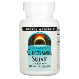 Source Naturals, Glucosamine Sulfate 500 mg, 60 Capsules - 021078015901 | Hilife Vitamins