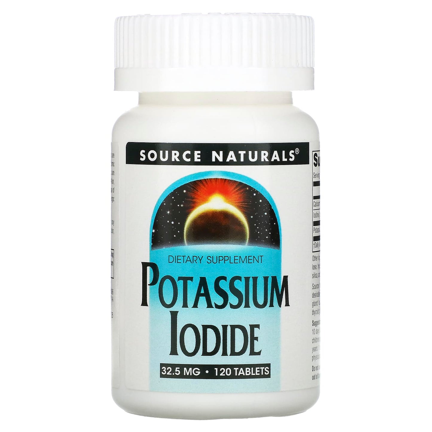 Source Naturals, Potassium Iodide 32.5 mg, 120 Tablets UPC 021078016069 | Hilife Vitamins