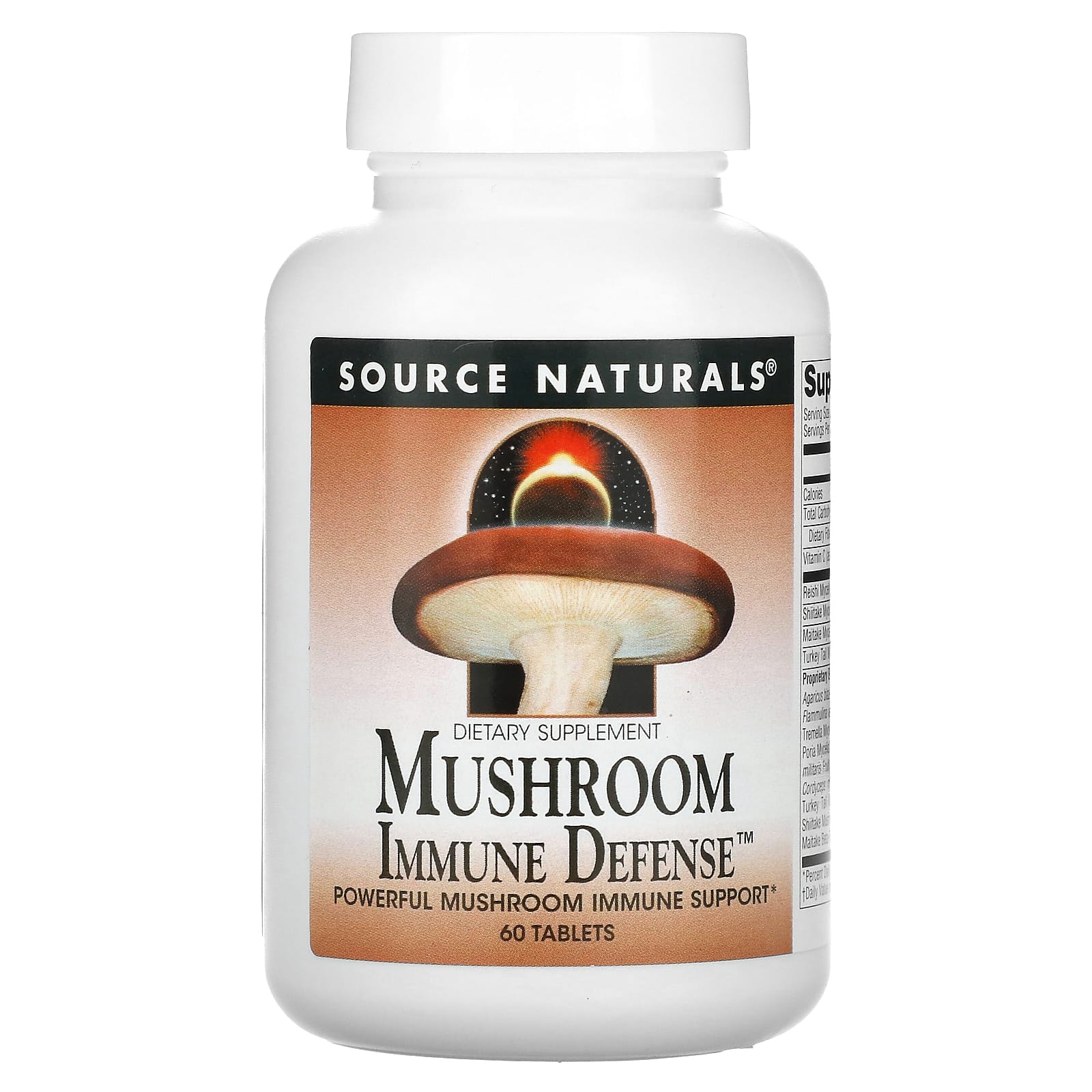 Source Naturals, Mushroom Immune Defense™, 60 Tablets UPC 021078016090 | Hilife Vitamins