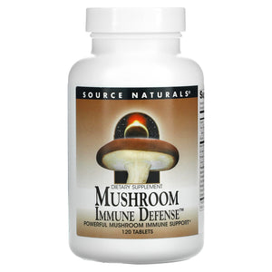 Source Naturals, Mushroom Immune Defense, 120 Tablets - 021078016106 | Hilife Vitamins