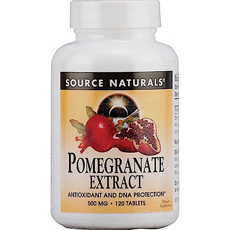 Source Naturals, Pomegranate Extract 500 mg, 120 Tablets - 021078016281 | Hilife Vitamins