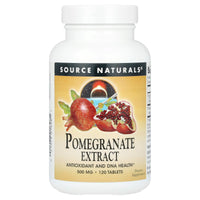 Source Naturals, Pomegranate Extract 500 mg, 120 Tablets UPC 021078016281 | Hilife Vitamins