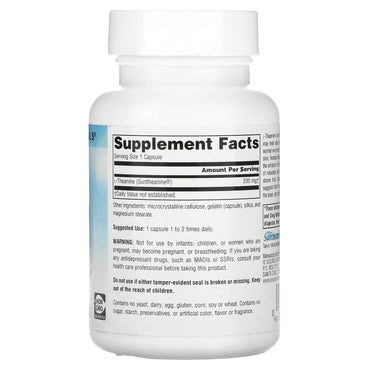 Source Naturals, Serene Science® L-Theanine 200 mg, 60 Capsules UPC 021078016465 | Hilife Vitamins