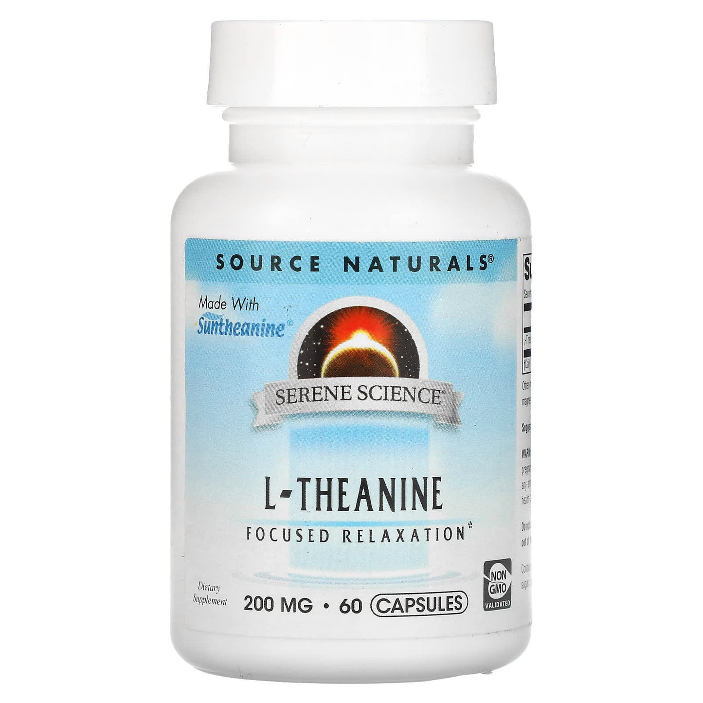 Source Naturals, Serene Science® L-Theanine 200 mg, 60 Capsules UPC 021078016465 | Hilife Vitamins