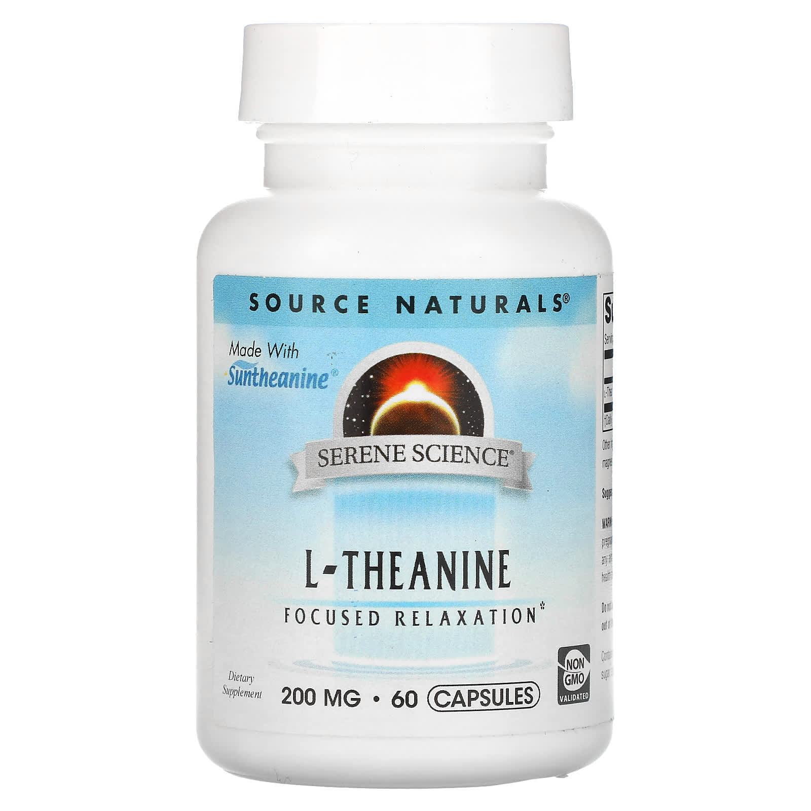 Source Naturals, Serene Science® L-Theanine 200 mg, 60 Capsules UPC 021078016465 | Hilife Vitamins