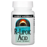 Source Naturals, R-Lipoic Acid 100 mg, 60 Tablets - 021078016649 | Hilife Vitamins