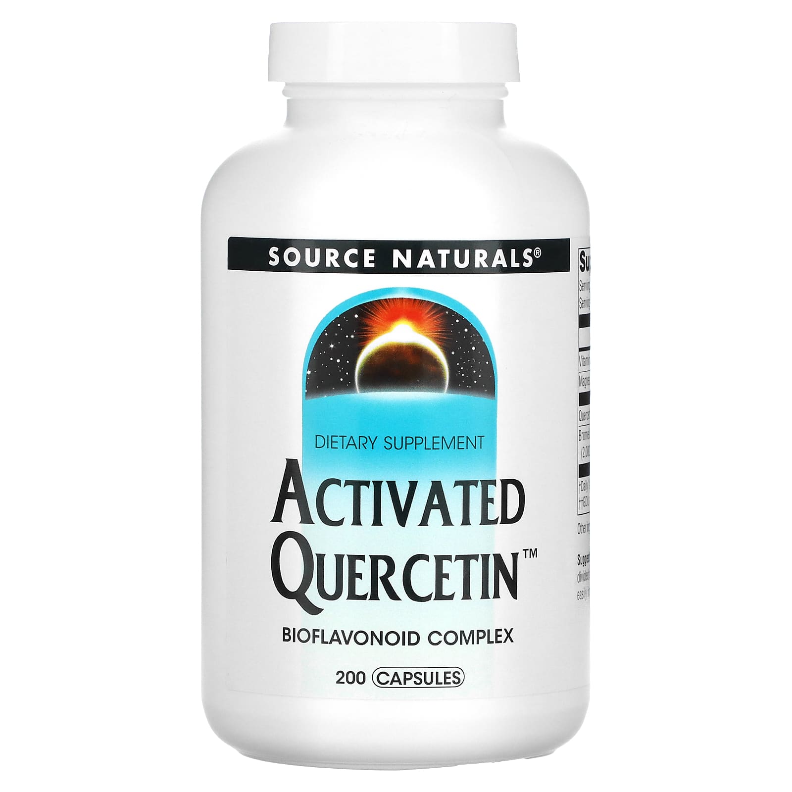 Source Naturals, Activated Quercetin, 200 Capsules UPC 021078016915 | Hilife Vitamins