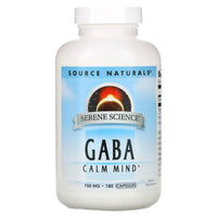 Source Naturals, Serene Science Gaba 750 mg, 180 Capsules UPC 021078017080 | Hilife Vitamins