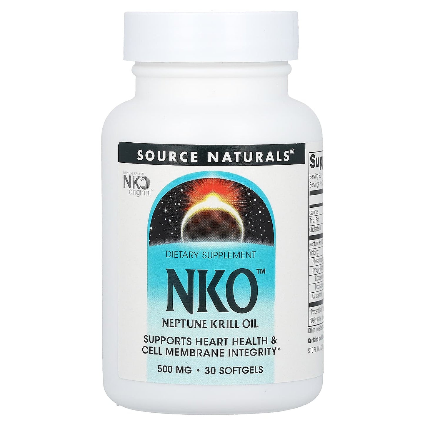 Source Naturals, NKO® Neptune Krill Oil 500 mg, 30 Softgels UPC 021078017127 | HiLife Vitamins