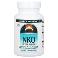 Source Naturals, NKO® Neptune Krill Oil 500 mg, 30 Softgels UPC 021078017127 | HiLife Vitamins