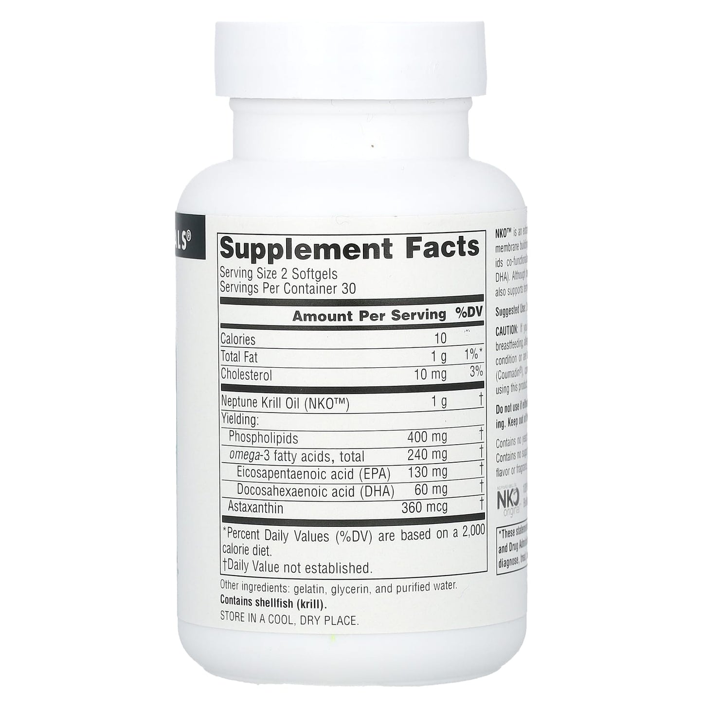 Source Naturals, NKO® Neptune Krill Oil 500 mg, 60 Tablets UPC 021078017134 | Hilife Vitamins