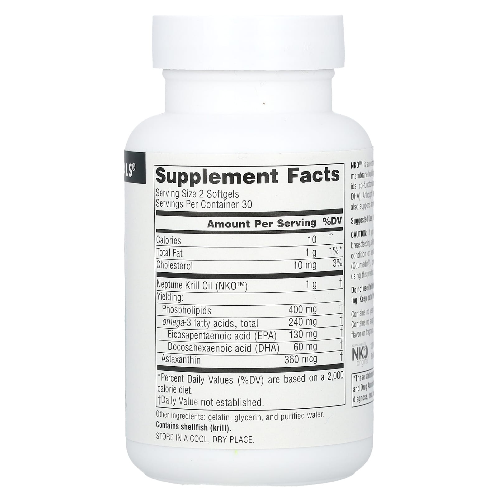 Source Naturals, NKO® Neptune Krill Oil 500 mg, 60 Tablets UPC 021078017134 | Hilife Vitamins