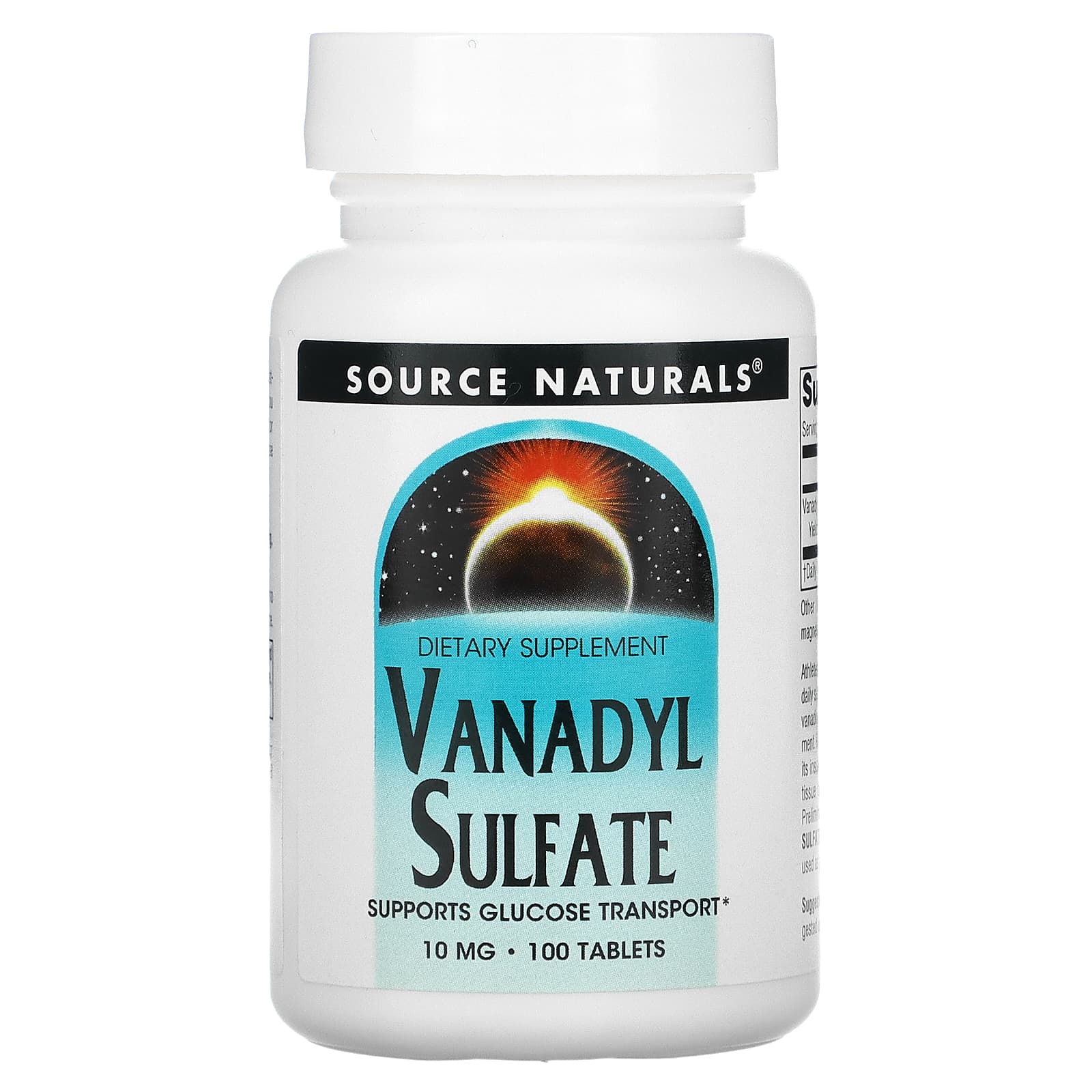 Source Naturals, Vanadyl Sulfate 10 mg, 100 Tablets UPC 021078017479 | Hilife Vitamins