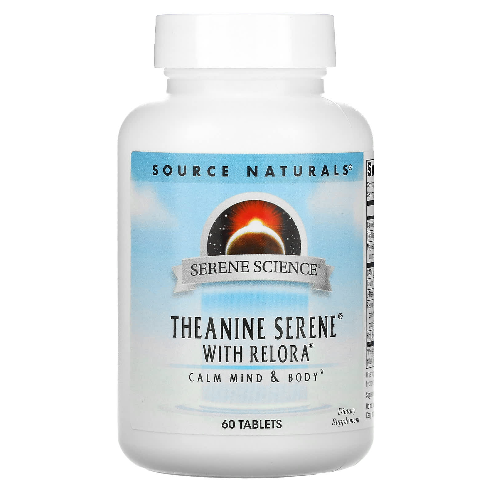 Source Naturals, Serene Science Theanine Serene With Relora, 60 Tablets - 021078017721 | Hilife Vitamins