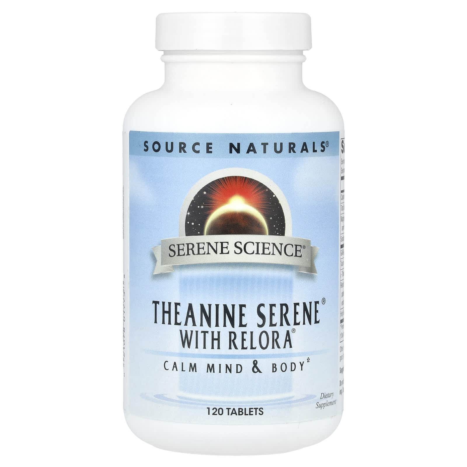 Source Naturals, Serene Science, Theanine Serene with Relora, 120 Tablets UPC 021078017738 | Hilife Vitamins