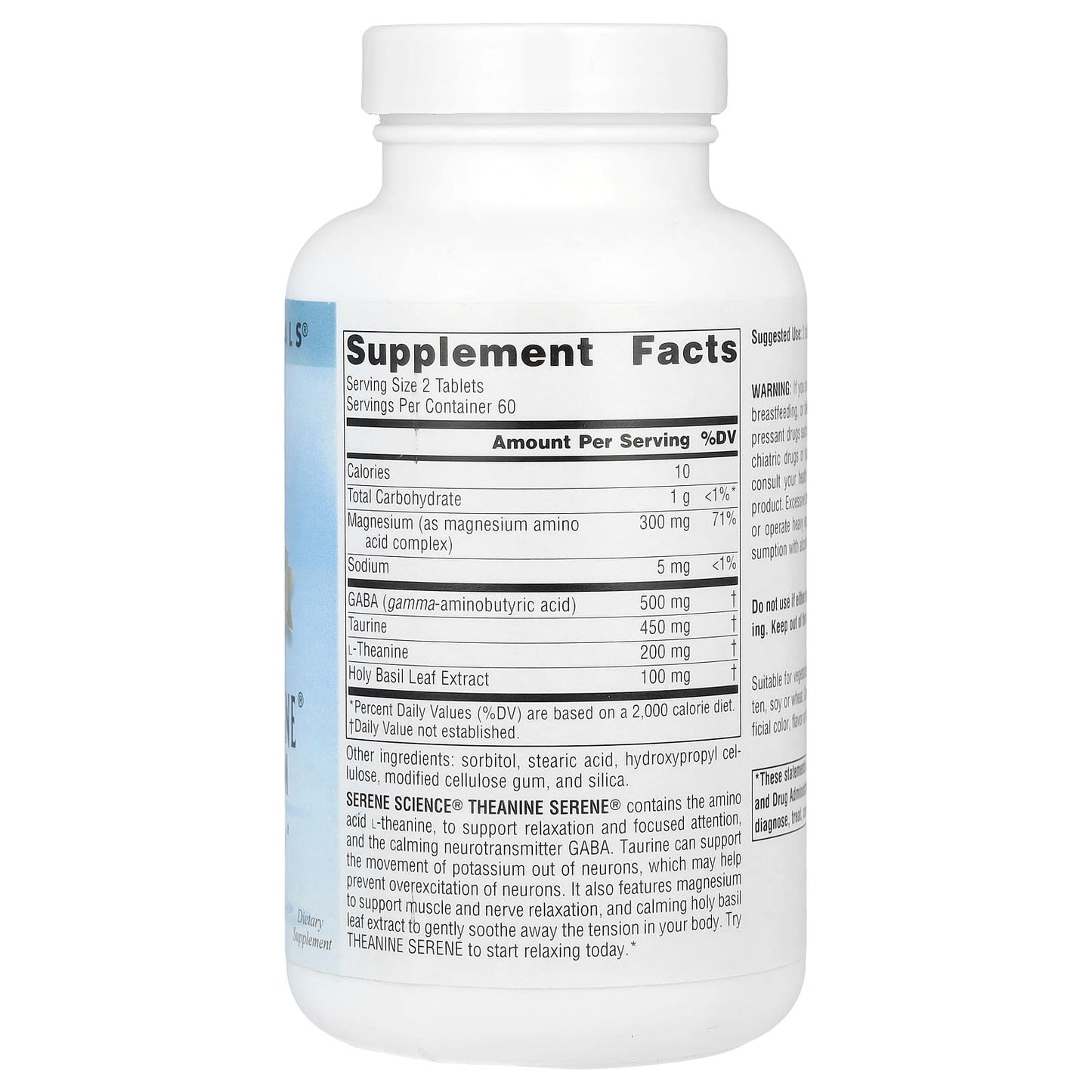 Source Naturals, Serene Science Theanine Serene, 120 Tablets UPC 021078017769 | Hilife Vitamins