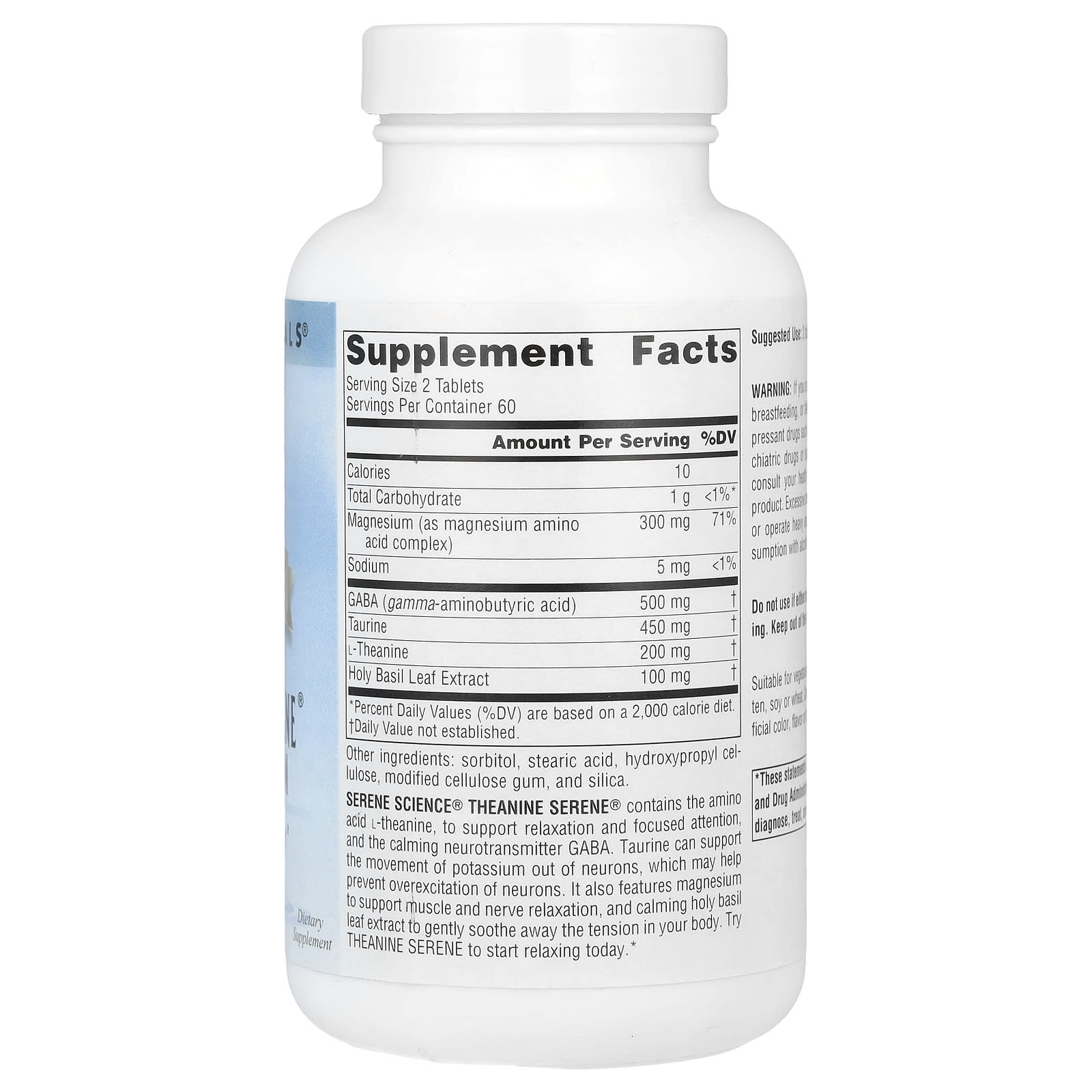 Source Naturals, Serene Science Theanine Serene, 120 Tablets UPC 021078017769 | Hilife Vitamins