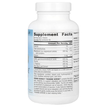 Source Naturals, Serene Science Theanine Serene, 120 Tablets UPC 021078017769 | Hilife Vitamins