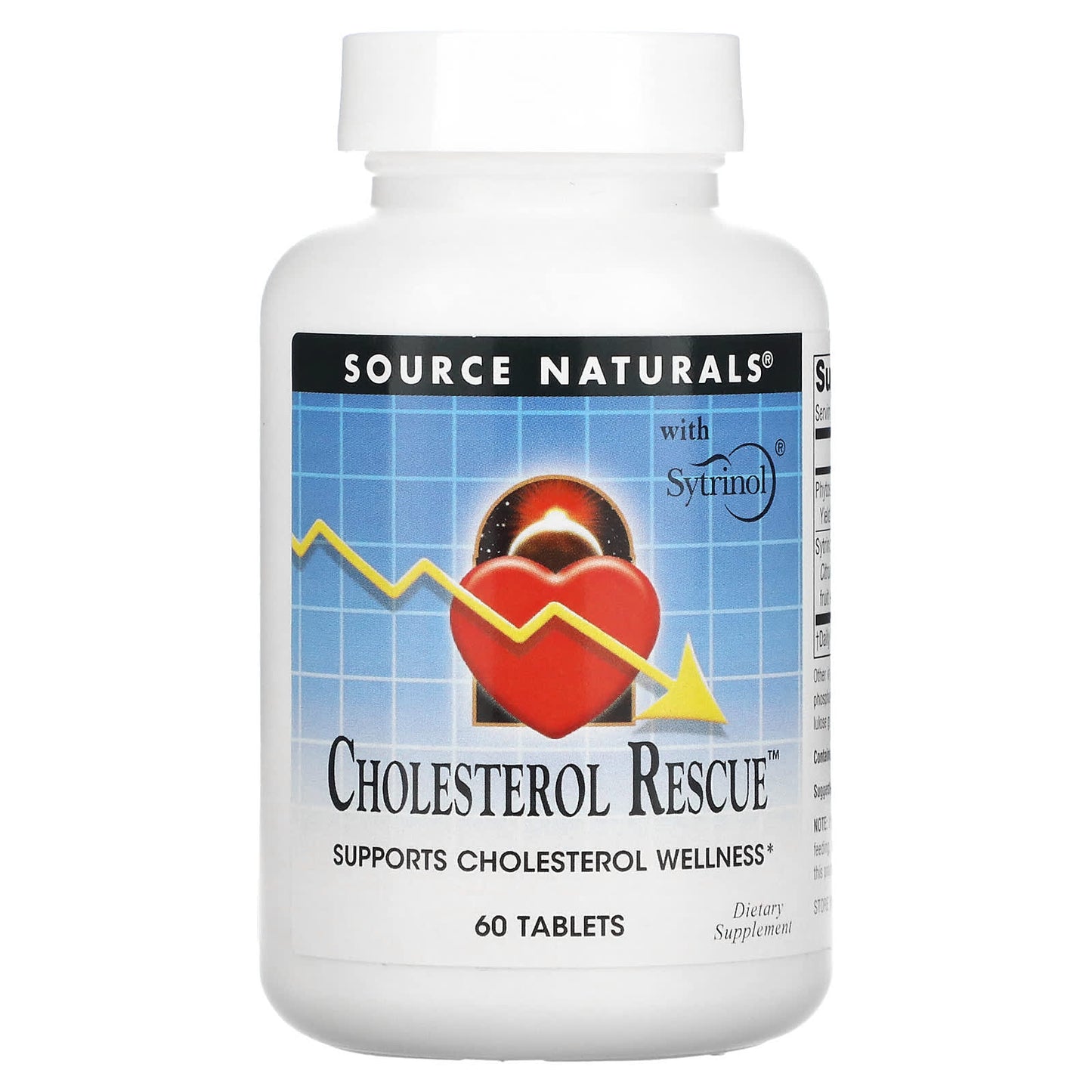 Source Naturals, Cholesterol Rescue™ 604 mg, 60 Tablets UPC 021078017813 | Hilife Vitamins