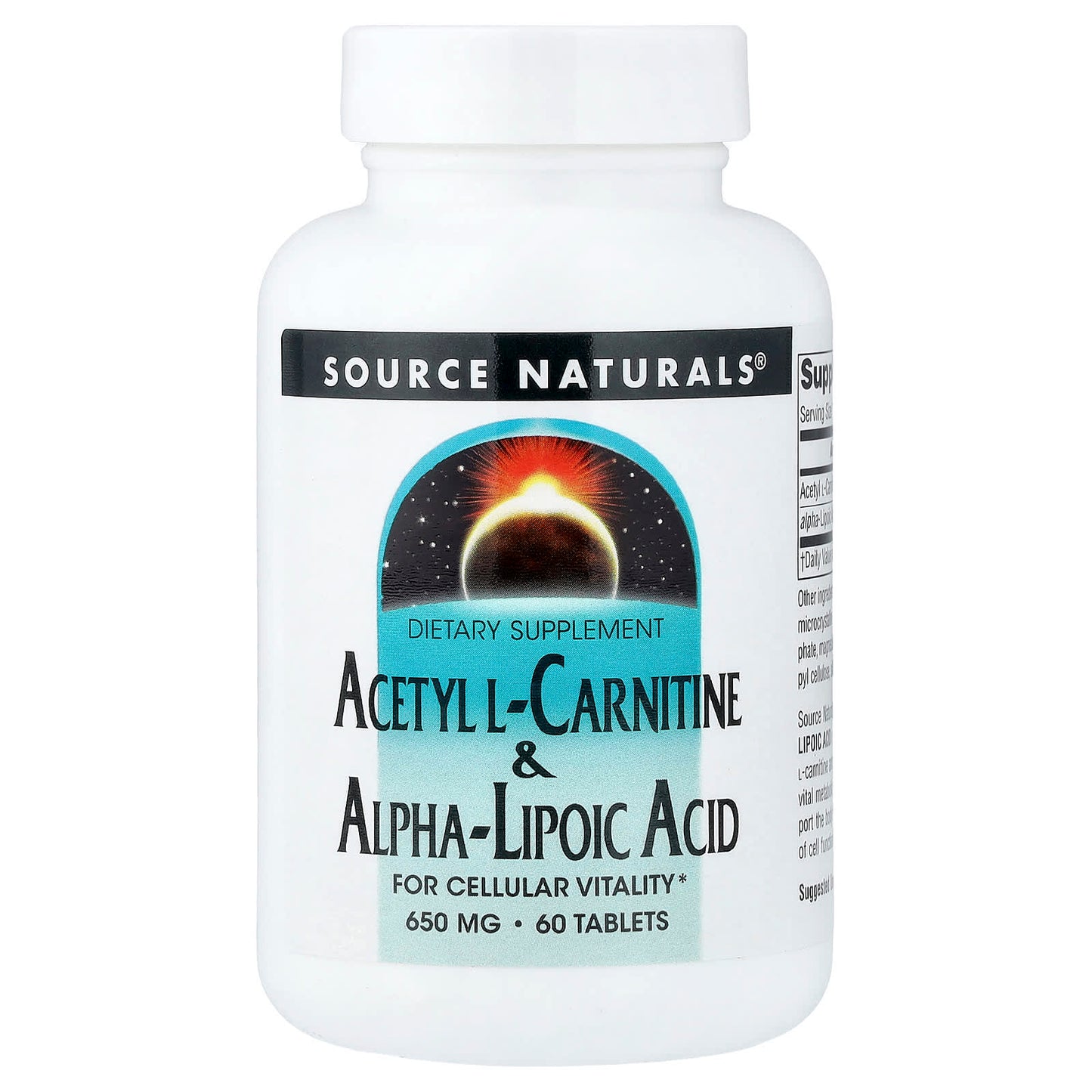 Source Naturals, Acetyl L-Carnitine & Alpha-Lipoic Acid, 60 Tablets UPC 021078017998 | Hilife Vitamins