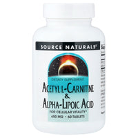 Source Naturals, Acetyl L-Carnitine & Alpha-Lipoic Acid, 60 Tablets UPC 021078017998 | Hilife Vitamins