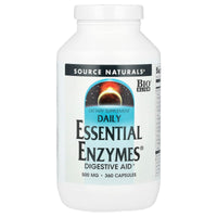 Source Naturals, Daily Essential Enzymes®, 500 mg, 360 Capsules UPC 021078018049 | Hilife Vitamins