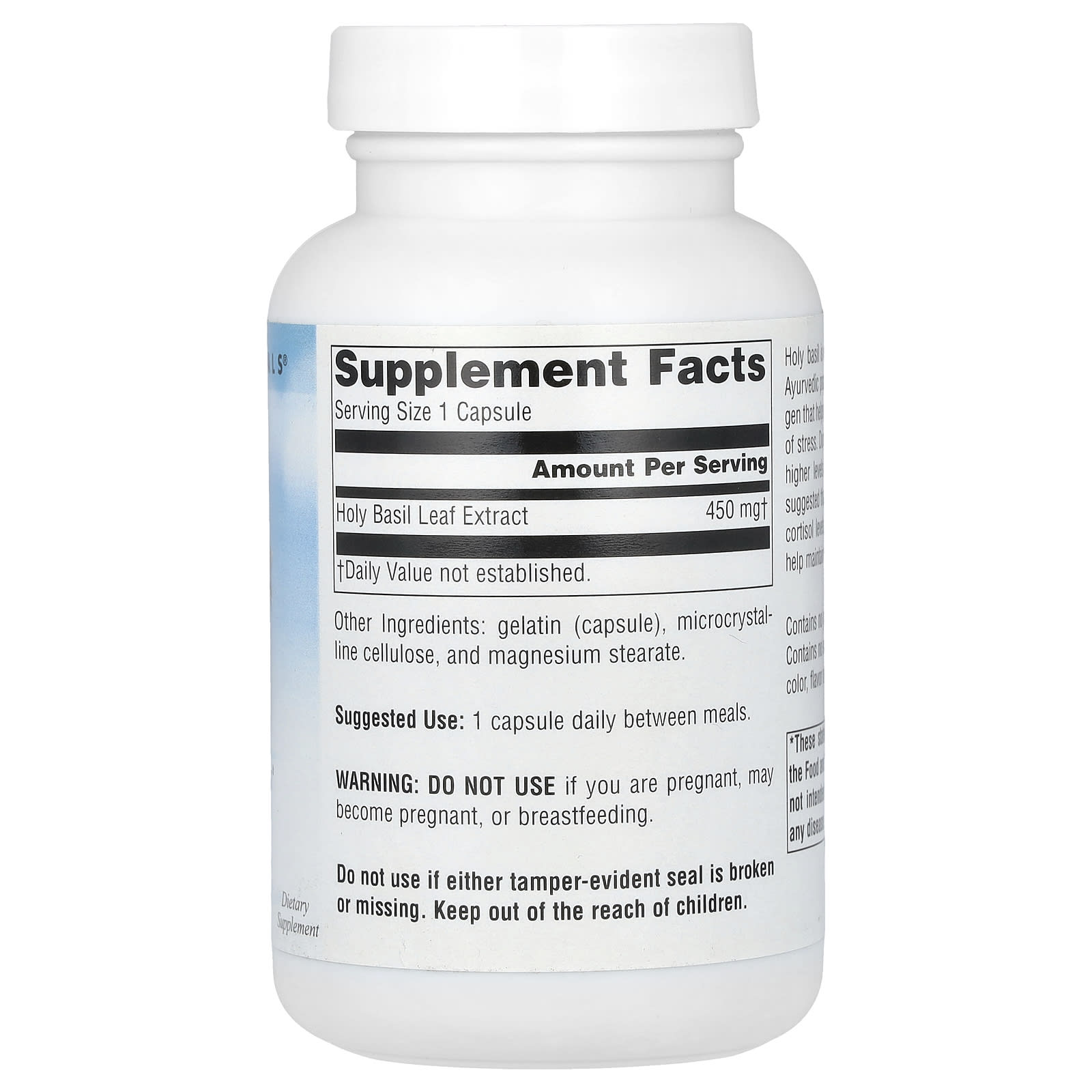 Source Naturals, Serene Science Holy Basil Extract, 450 mg, 120 Capsules UPC 021078018094 | Hilife Vitamins