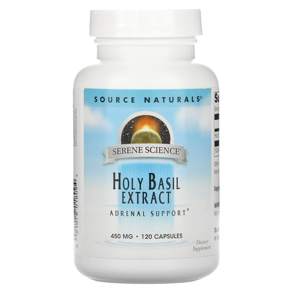 Source Naturals, Serene Science Holy Basil Extract 450 mg, 120 Capsules - 021078018094 | Hilife Vitamins